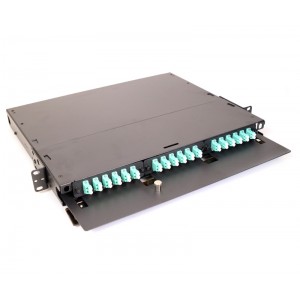 1U 19” Rack Mount Fiber Optic Patch Panel, LGX Fiber Enclosure