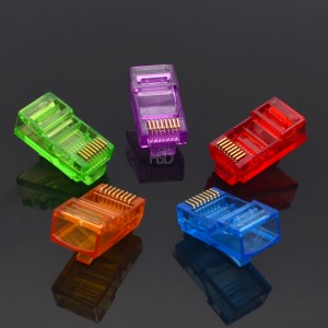 Different Color CAT5E RJ45 Connector Unshielded 8P8C Colorful 100 pcs/pack