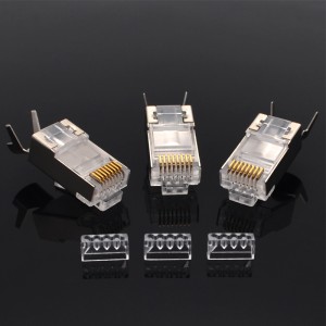 CAT7 RJ45 Connector External Shielded 8P8C 100 pcs/pack