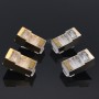 CAT6 RJ45 Connector Internal Shielded 8P8C Golden Shell 100 pcs/pack