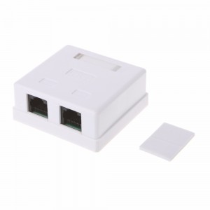 Surface Mount Box Cat5e Double 2 Port