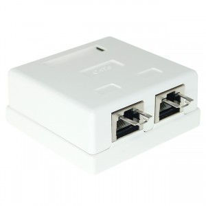 Surface Mount Box Cat6 STP Shielded Double 2 Port 