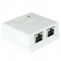 Surface Mount Box Cat6 STP Shielded Double 2 Port 