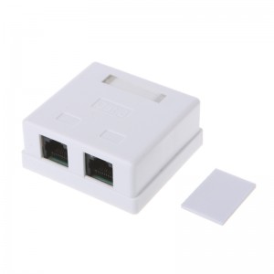 Surface Mount Box Cat6 Double 2 Port