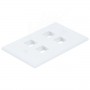 Wall Plate for Keystone, 1 Hole - White