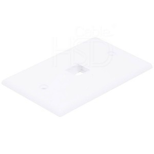 Wall Plate for Keystone, 1 Hole - White