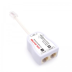 ADSL RJ11 RJ45 Line Modem Adapter Splitter 2 Port