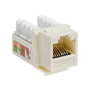 Cat5e Punch Down Keystone Jack 90 Degree Beige