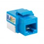 Cat5e Punch Down Keystone Jack 90 Degree Blue