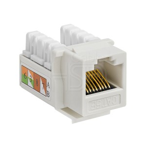 Cat5e Punch Down Keystone Jack 90 Degree White