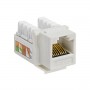 Cat6 Punch Down Keystone Jack 90 Degree White