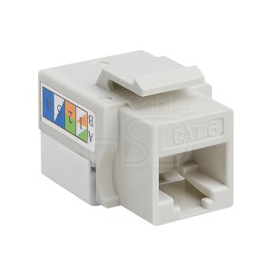 Cat6 Punch Down Keystone Jack 90 Degree White