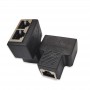  Female to 2 Female UTP Inline Coupler Black