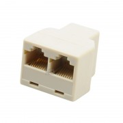  Female to 2 Female UTP Inline Coupler White