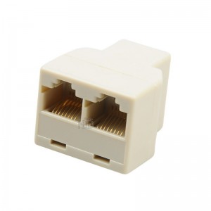  Female to 2 Female UTP Inline Coupler White