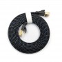 FLAT CAT7 10 GIGABIT PATCH CABLES, ULTRA FLAT, NYLON BRAIDED