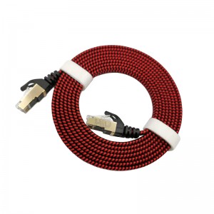 FLAT CAT7 10 GIGABIT PATCH CABLES, ULTRA FLAT, NYLON BRAIDED