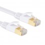 Flat CAT6A Shielded Ethernet Patch Cables Whtie