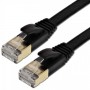 Flat CAT6A Shielded Ethernet Patch Cables Black