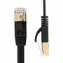 Flat CAT6A Shielded Ethernet Patch Cables Black