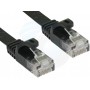 Flat Cat5e Network Ethernet Patch Cable - Black