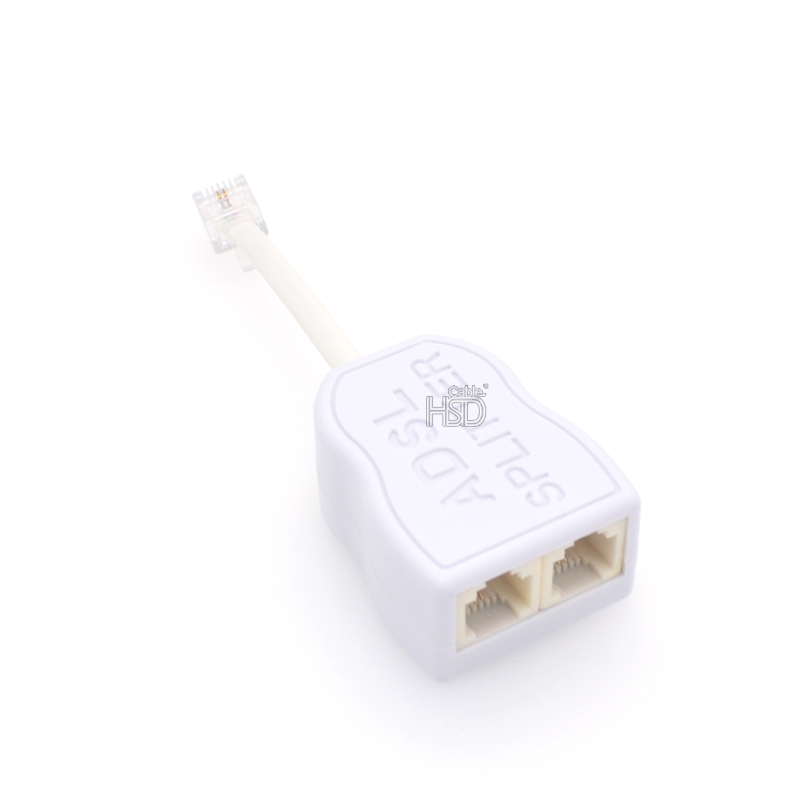 HSD Cable - ADSL RJ11 RJ45 Line Modem Adapter Splitter 2 Port